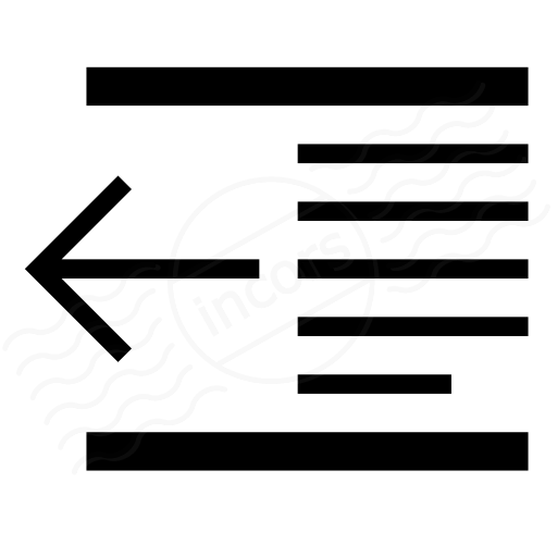 Iconexperience I Collection Indent Decrease Icon