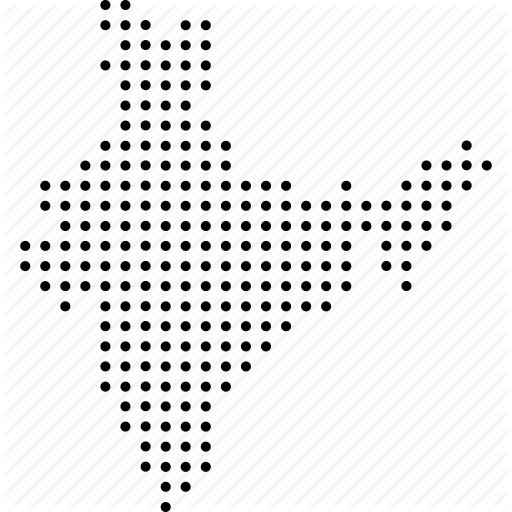 Asian, Bharat, Hindustan, India, Map Icon