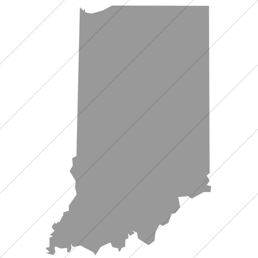 Simple Light Gray Us States Indiana Icon