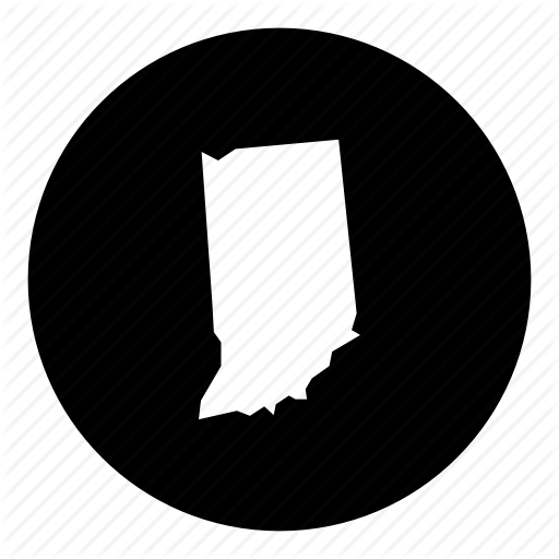 American, Indiana, Location, Map, State Icon