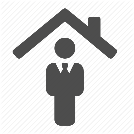Businessman, Home, House, Indoor, Man, Real Estate, Roof Icon