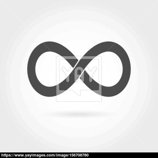 Infinity Icon Simple Mathematical Sign Isolated On White Vector