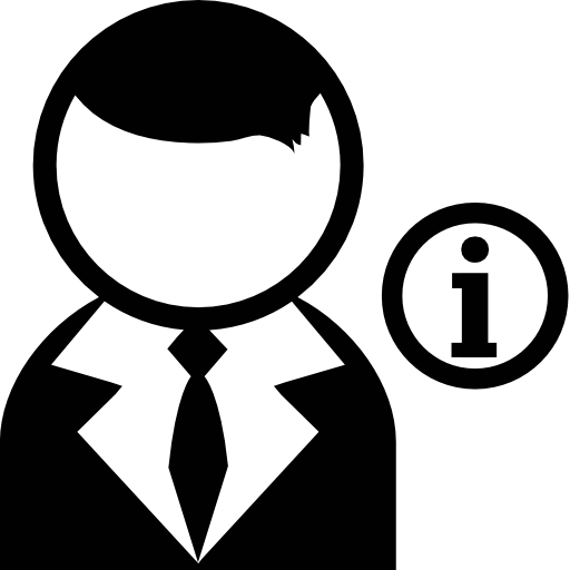 Male, User, With, Tie, And, Info, Button Icon Free Of User