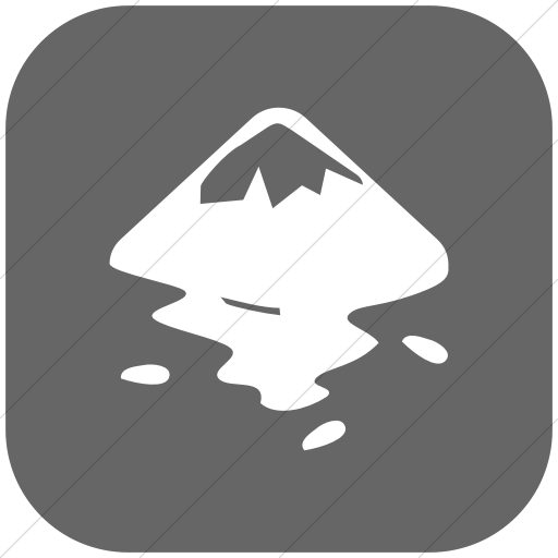 Flat Rounded Square White On Gray Raphael Inkscape Icon