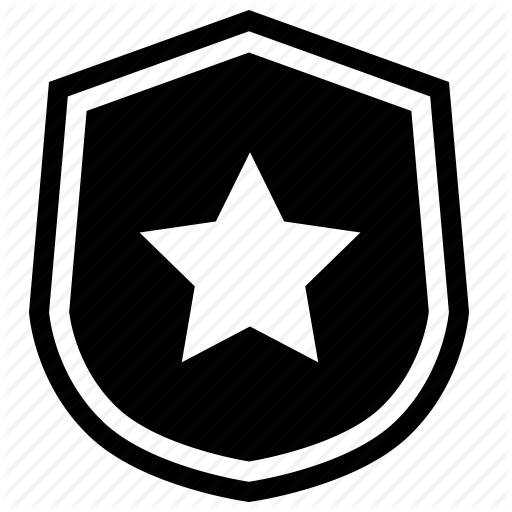 Black Police Badge Icon