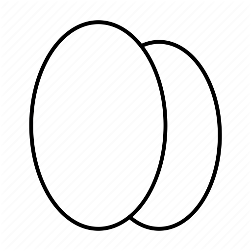 Bakery, Circle, Egg, Eggs, Side, Two Icon