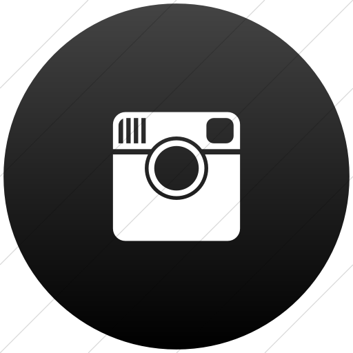 Flat Circle White On Black Gradient Foundation Social