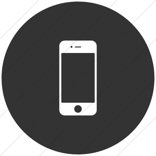 Flat Circle White On Dark Gray Raphael Iphone Icon