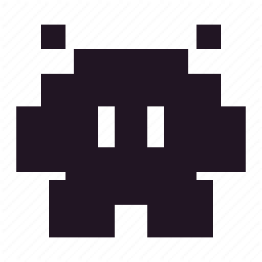 Alien, Bit, Game, Old, Space, Square Icon