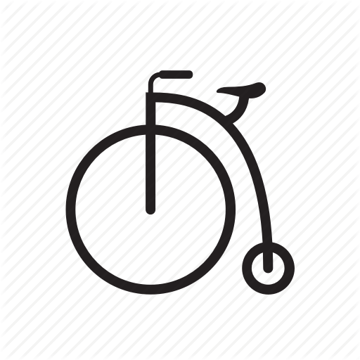 Bicycle, Bike, Circus, First, Old, Retro, Vintage Icon