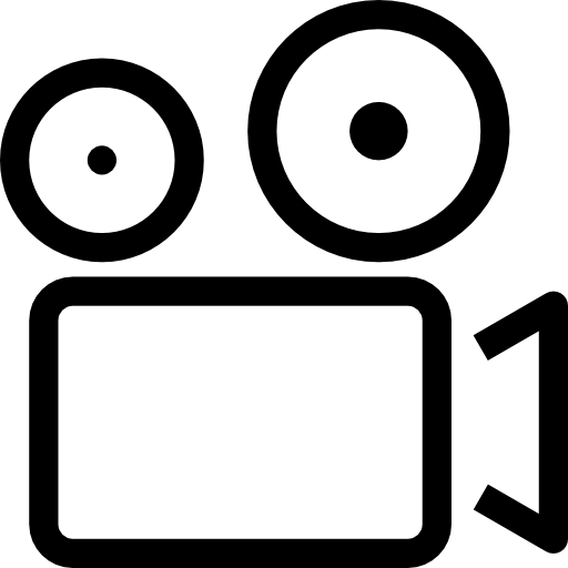 Old Video Camera Outline Symbol