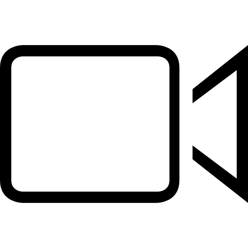 Video Camera Side View Outlined Tool Symbol