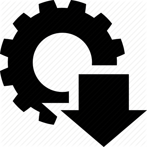 App, Application, Download, Gear, Install, Software Icon
