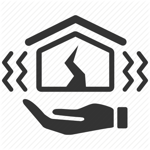 Building, Disaster, Earthquake, Home, House, Insurance, Quake Icon