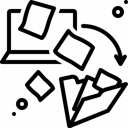 Dematerialization, Transfer, Integration Icon