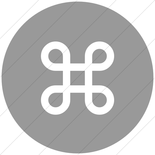 Flat Circle White On Light Gray Classica Place