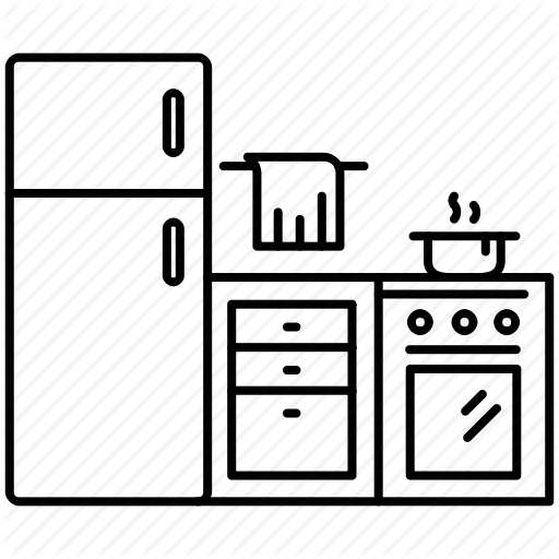 Fridge, Furniture, Interior Design, Kitchen Icon