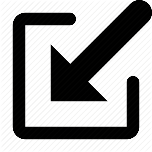 Arrow, Inside, Internal, Link, Open, Page, Url Icon