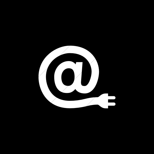 Flat Square White On Black Iconathon Internet