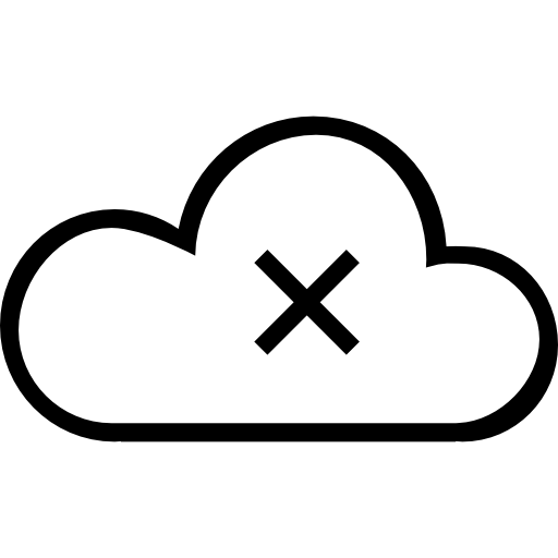 Internet Cloud Symbol With A Cross Inside