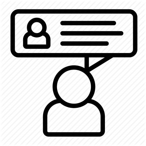 Contact, Info, Introduce, Message, Self, Speech Icon