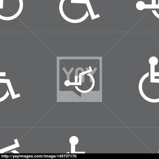Disabled Sign Icon Human On Wheelchair Symbol Handicapped
