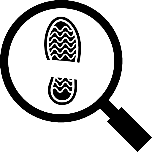 Human Shoe Footprint Investigation Icons Free Download