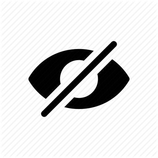 Hide, Invisible Icon