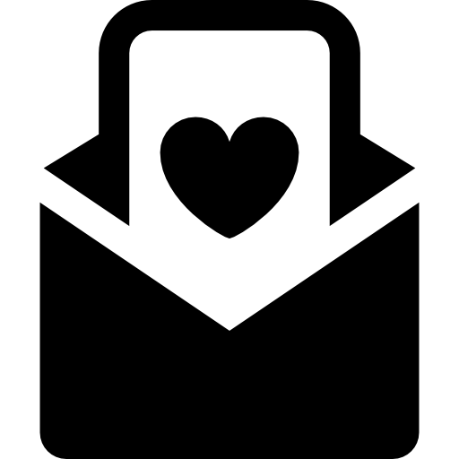 Open Envelope With Heart Letter