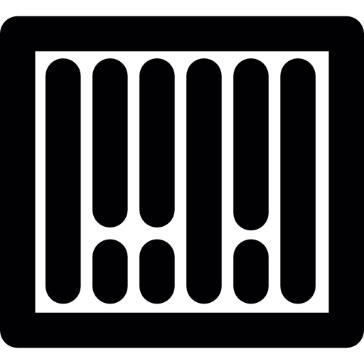 Black Bars Inside A Rectangle, Abacus Tool, Ios Interface Symbol