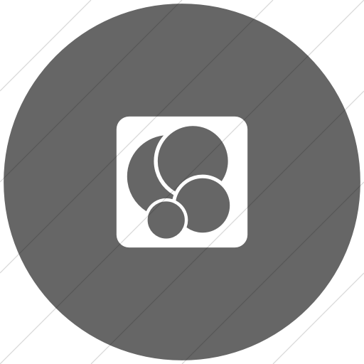 Flat Circle White On Gray Foundation Social Game