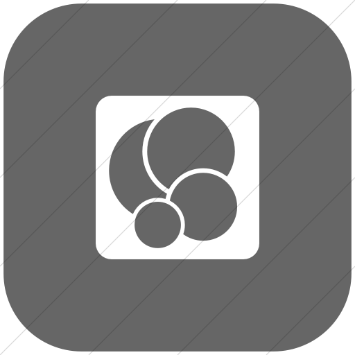 Flat Rounded Square White On Gray Foundation Social