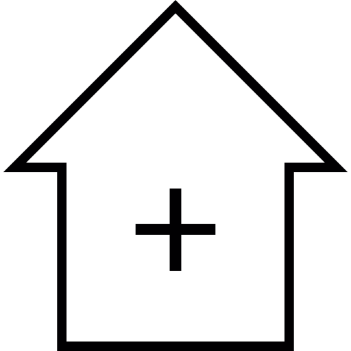 Home With Cross Symbol, Ios Interface Icons Free Download