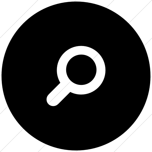 Flat Circle White On Black Foundation Magnifying