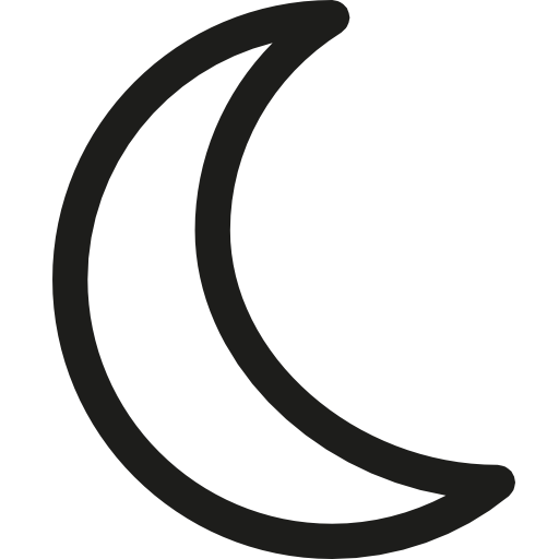 Nature, Moon Phase, Night, Moon, Half Moon Icon