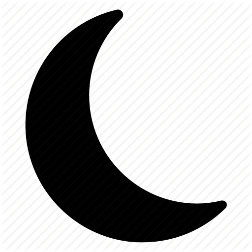 Crescent, Moon, Night, Planet, Space, Universe Icon