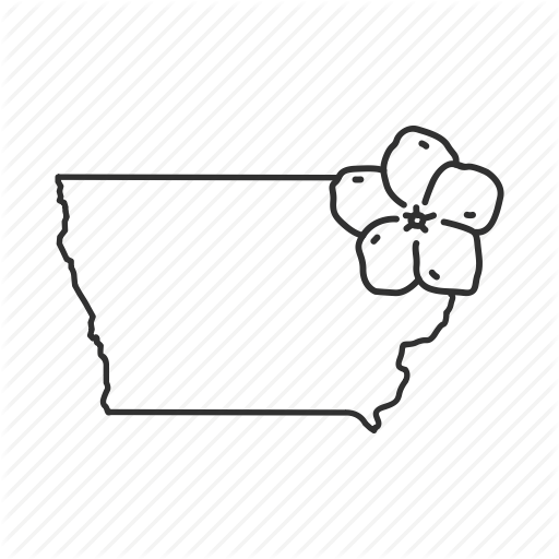 Borders, Iowa, Map, State, State Flower, State Symbol, Usa Icon