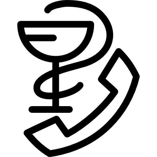 Wineglass With Telephone Icons Free Download