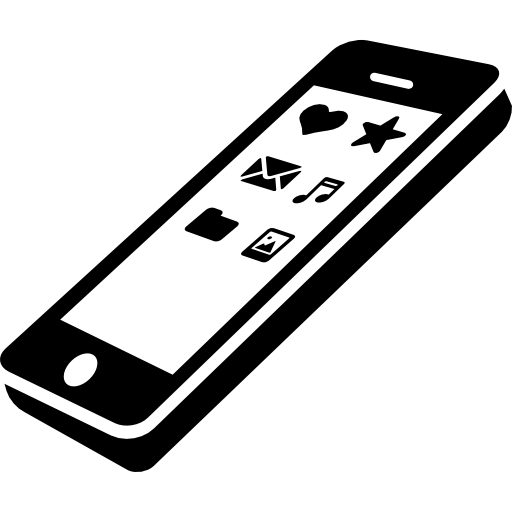 Cellphone Perspective With Apps Icons On Screen Icons Free