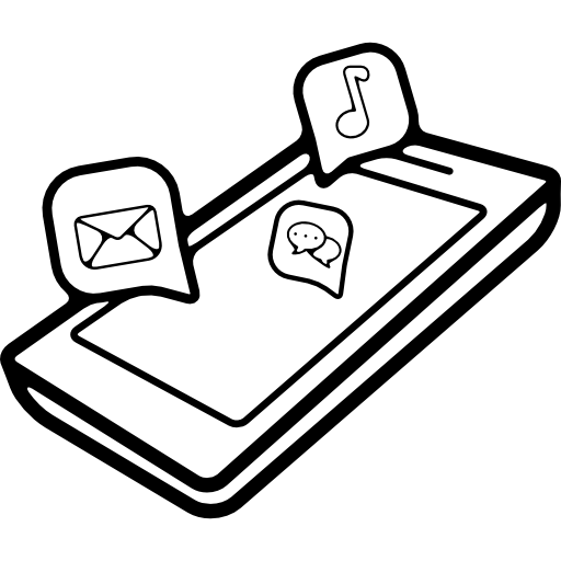 Cellphone Perspective With Apps Icons On Screen Icons Free Download