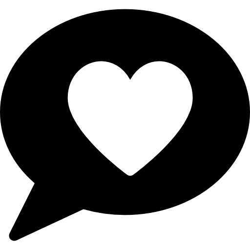 Speech Balloon With Heart