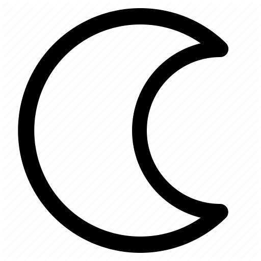 Crescent Moon, Dark, Forecast, Mode, Moon, Night, Sleep Icon
