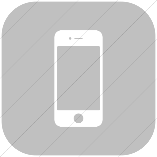 Flat Rounded Square White On Silver Raphael Iphone Icon