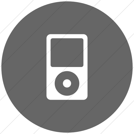 Flat Circle White On Gray Broccolidry Ipod Icon