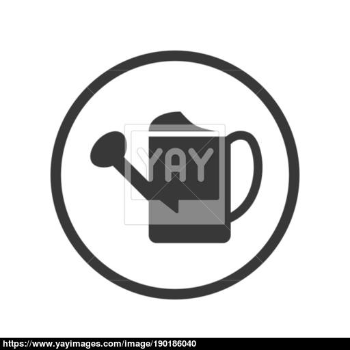 Icon Of Watering Can In Circle Line