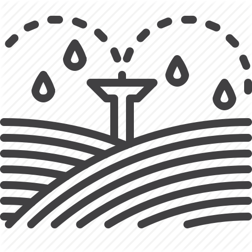 Agriculture, Farming, Irrigation, Sprinkler, Water Icon