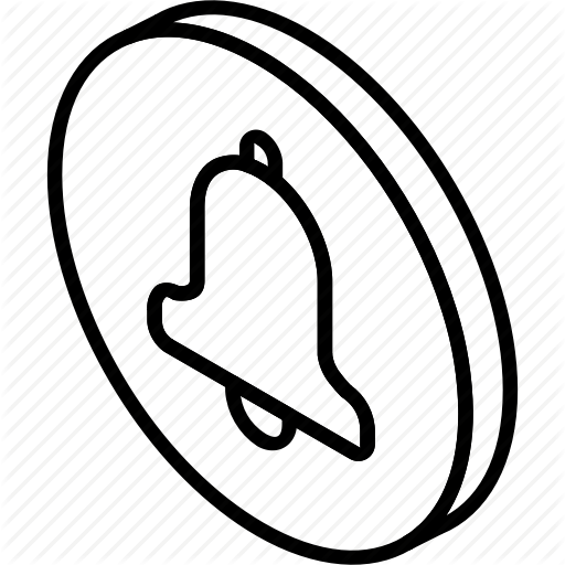 Bell, Essentials, Iso, Isometric Icon