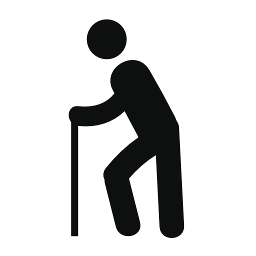 Old Man Walking Free Vector Icons Designed
