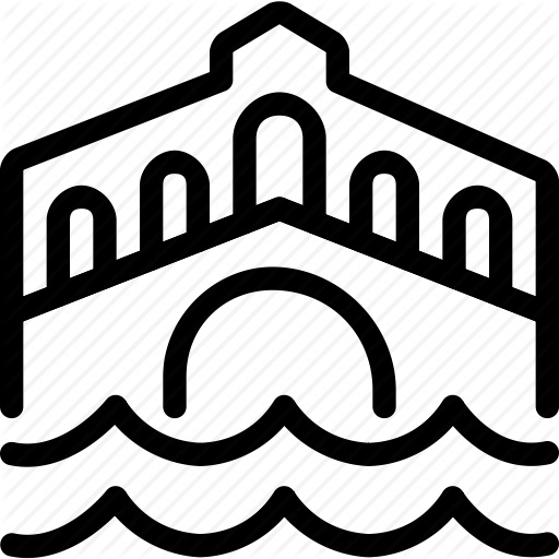 Bridge, Italy, Landmark, Rialto, Venice Icon