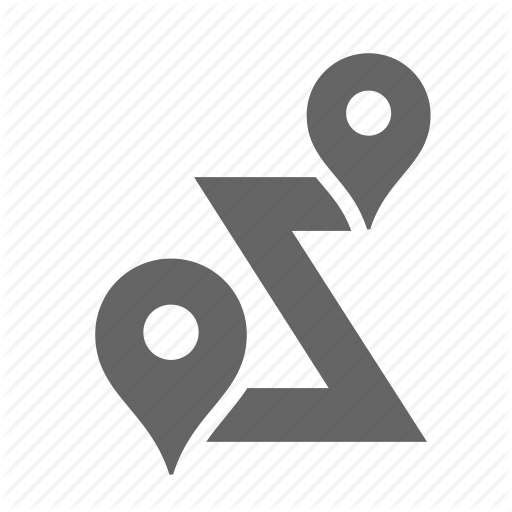 Direction, Distance, Gps, Itinerary, Pin, Road, Route Icon